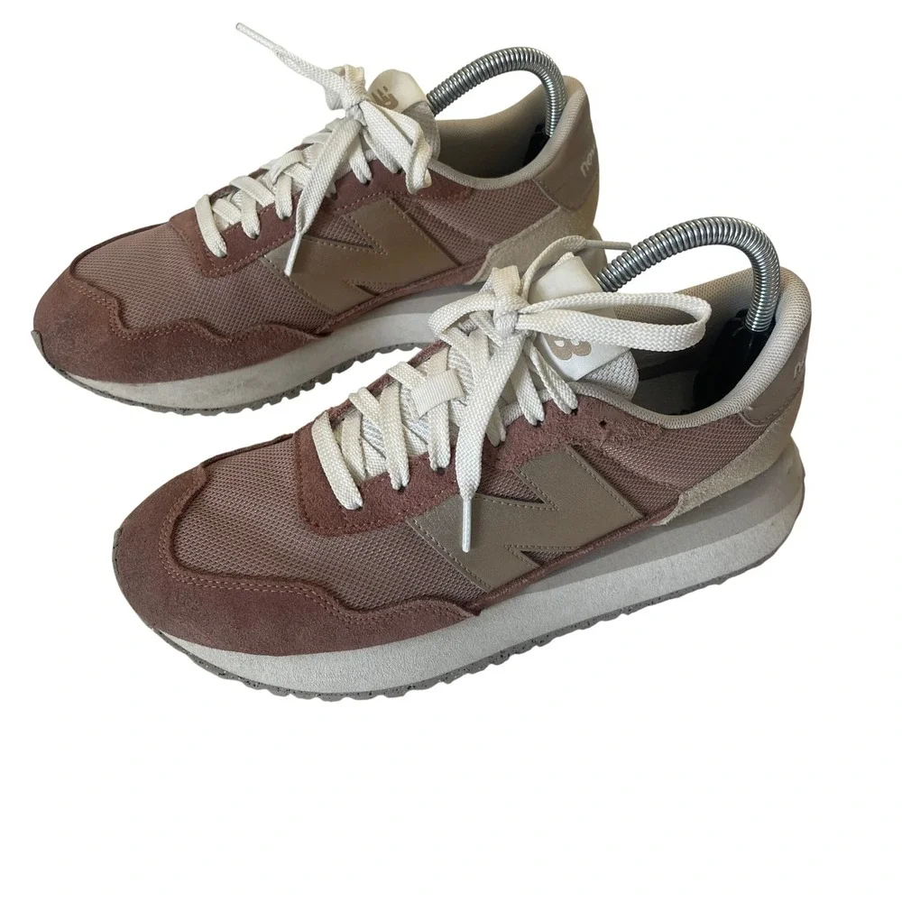 New Balance 237 Rose Water Sand Suede Mesh Sneakers Womens 8.5